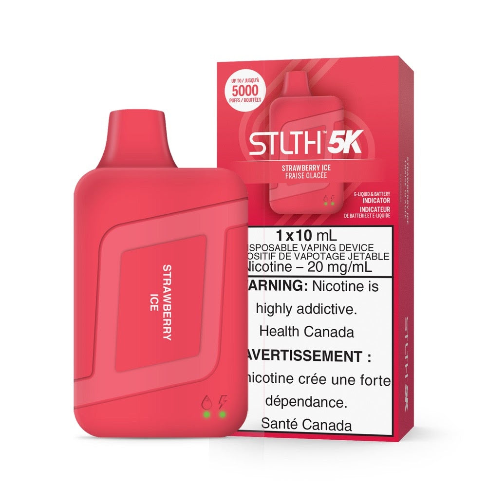 STLTH 5K rechargeable disposable vape 20mg nicotine with 10ml e-liquid Strawberry Ice