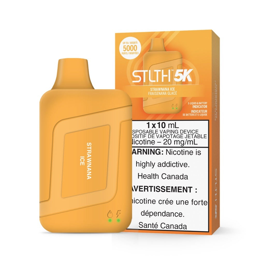 STLTH 5K rechargeable disposable vape 20mg nicotine with 10ml e-liquid Strawnana