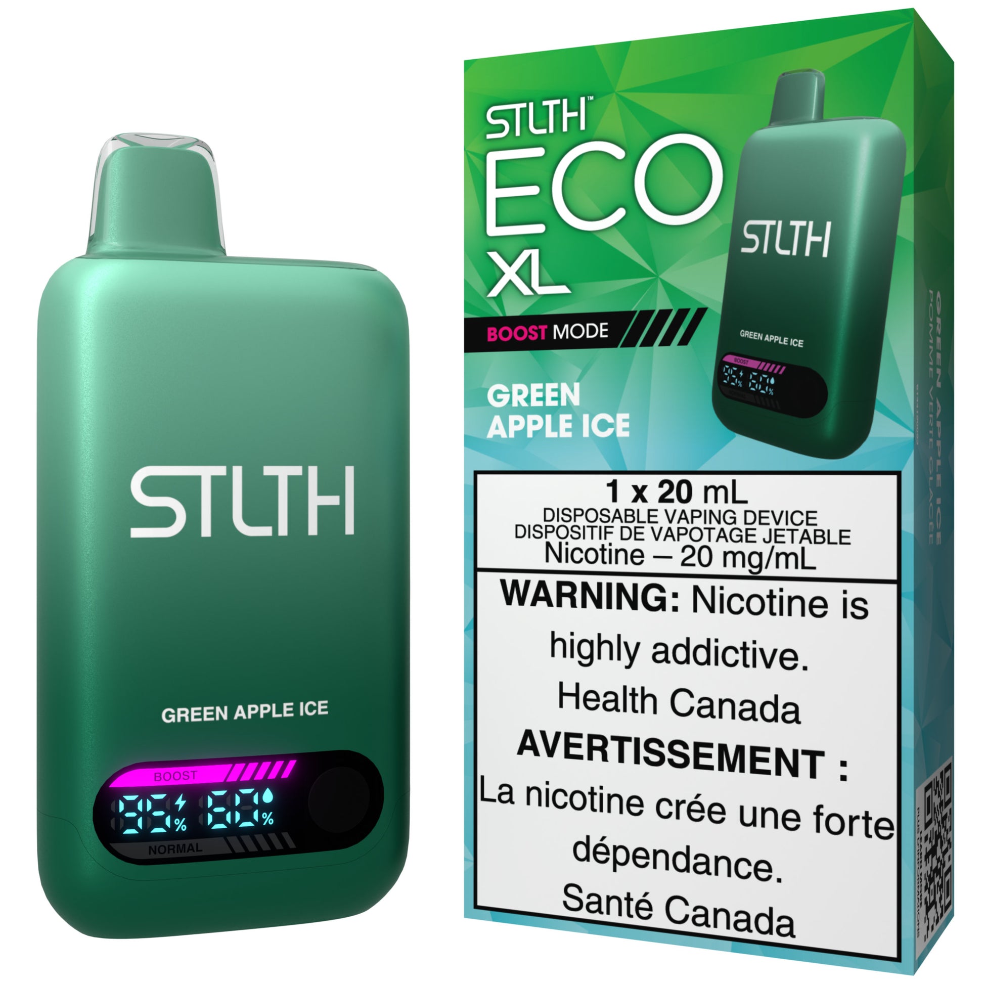 STLTH ECO XL Disposable Vape Green Apple Ice