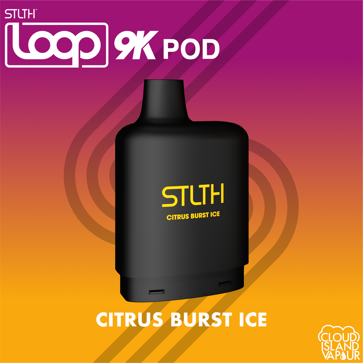 STLTH LOOP 9K Pod Pack Citrus Burst Ice