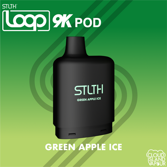 STLTH LOOP 9K Pod Pack Green Apple Ice