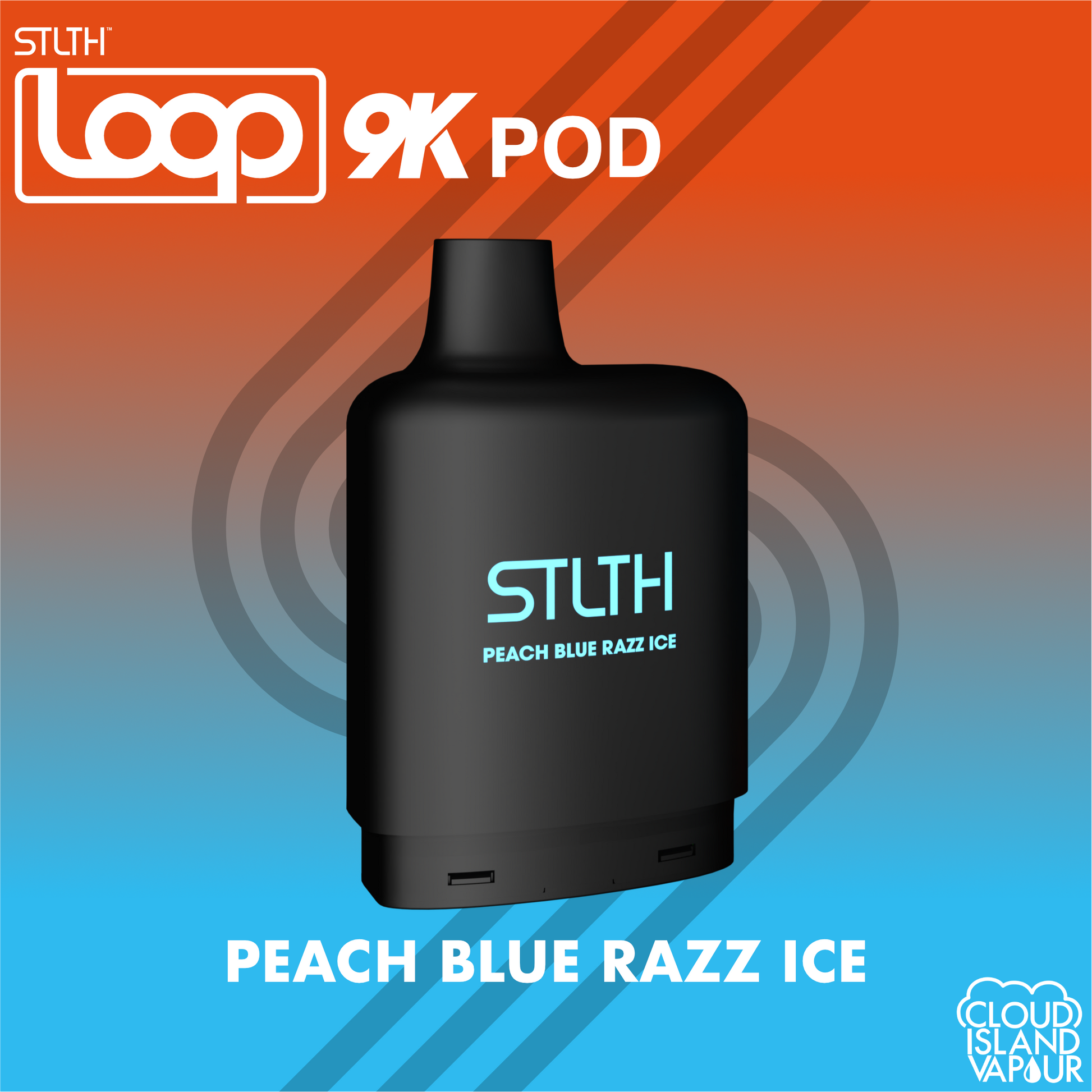 STLTH LOOP 9K Pod Pack Peach Blue Razz Ice