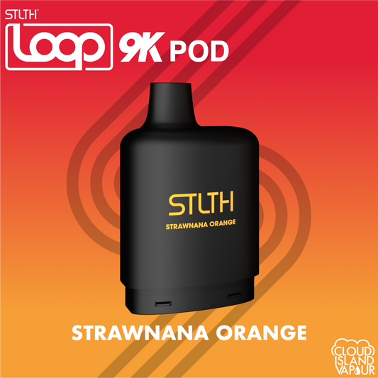 STLTH LOOP 9K Pod Pack Strawnana Orange