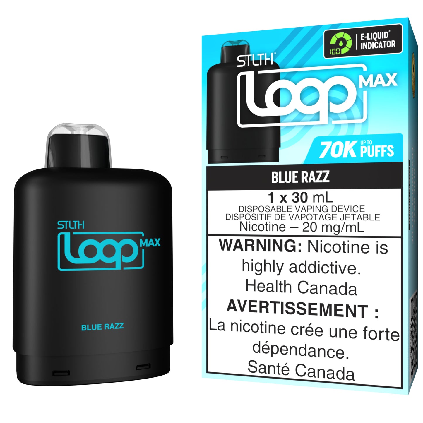 STLTH LOOP MAX 70K Pod Pack - Blue Razz