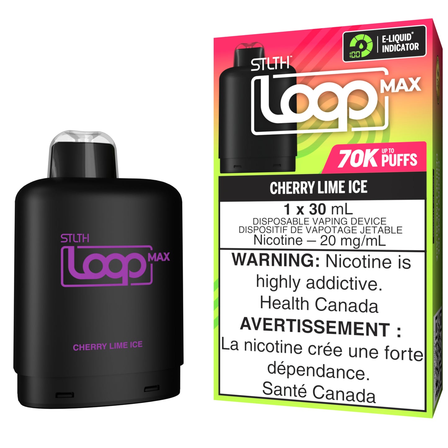 STLTH LOOP MAX 70K Pod Pack - Cherry Lime Ice