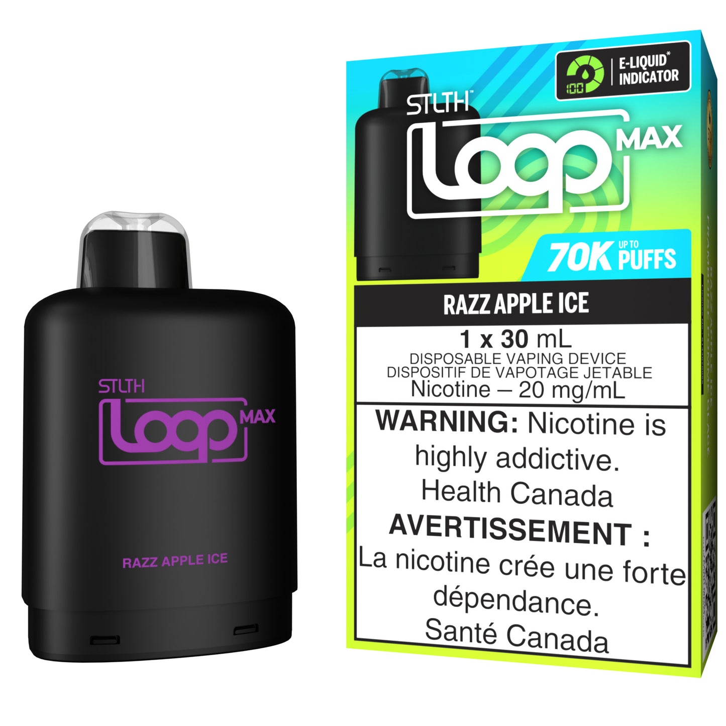 STLTH LOOP MAX 70K Pod Pack Razz Apple Ice