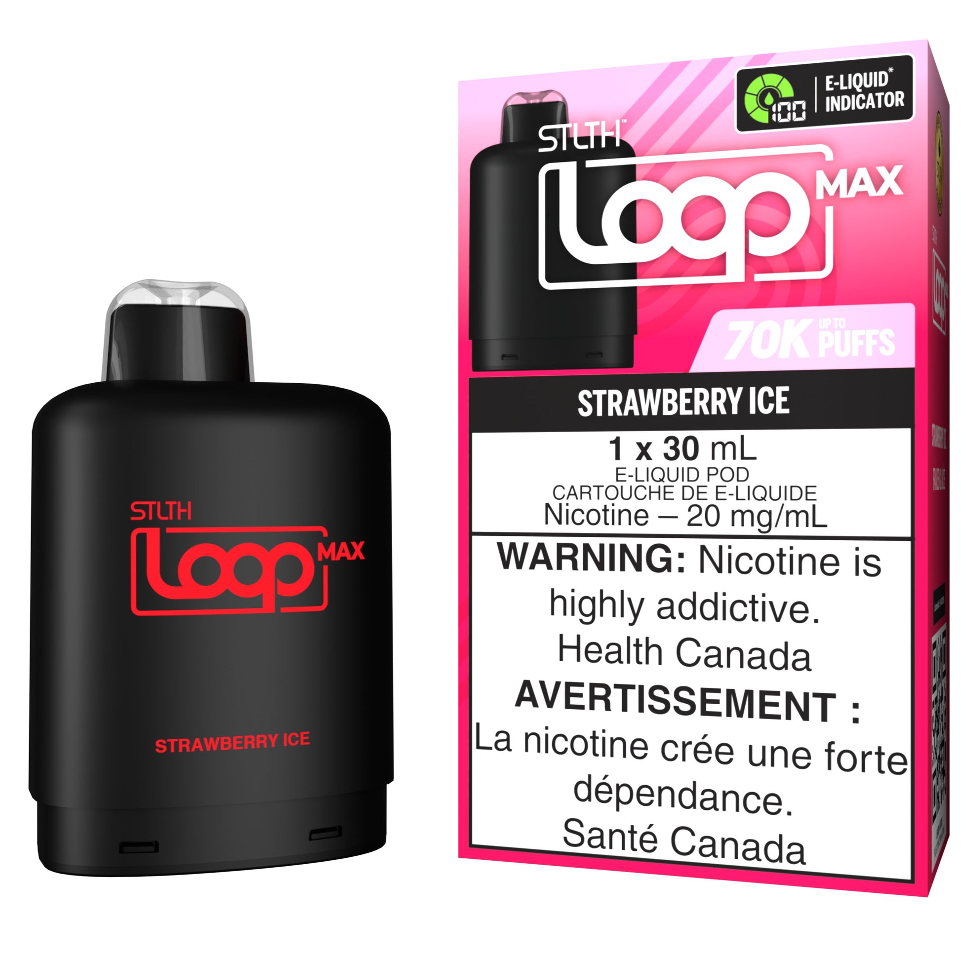 STLTH LOOP MAX 70K Pod Pack Strawberry Ice