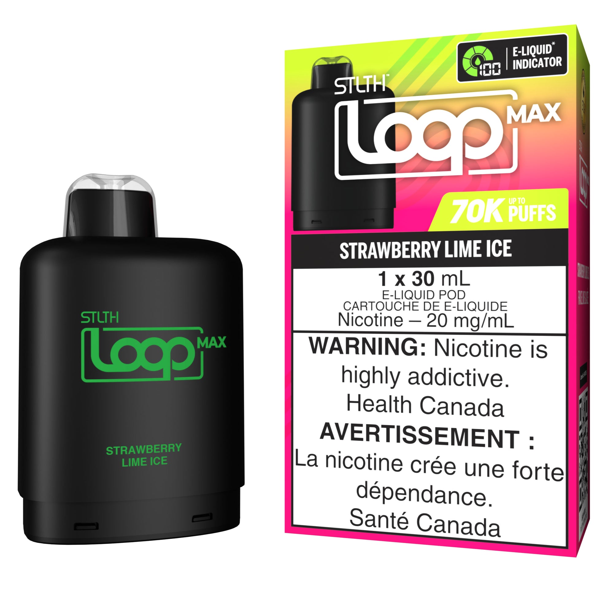 STLTH LOOP MAX 70K Pod Pack Strawberry Lime Ice