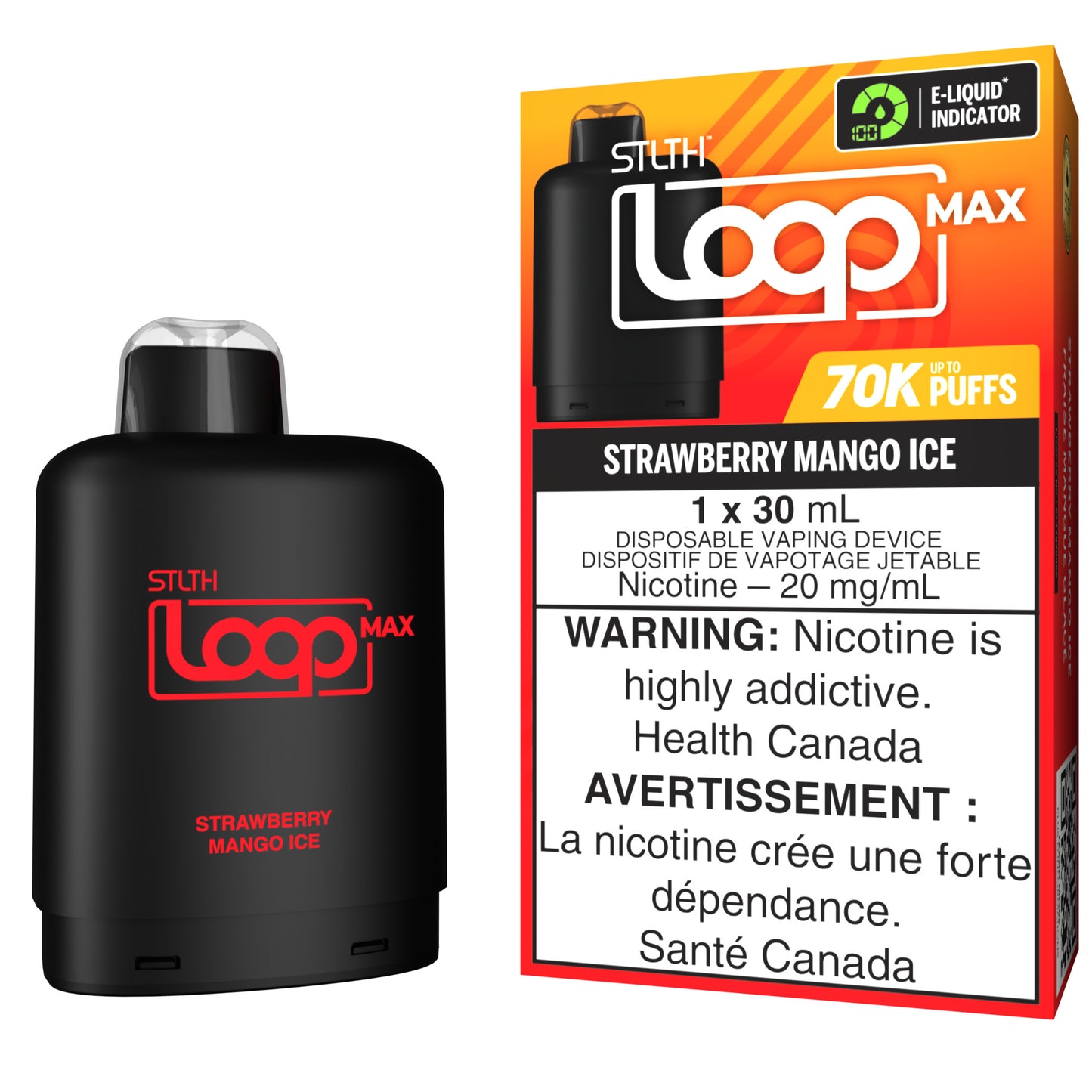 STLTH LOOP MAX 70K Pod Pack - Strawberry Mango Ice