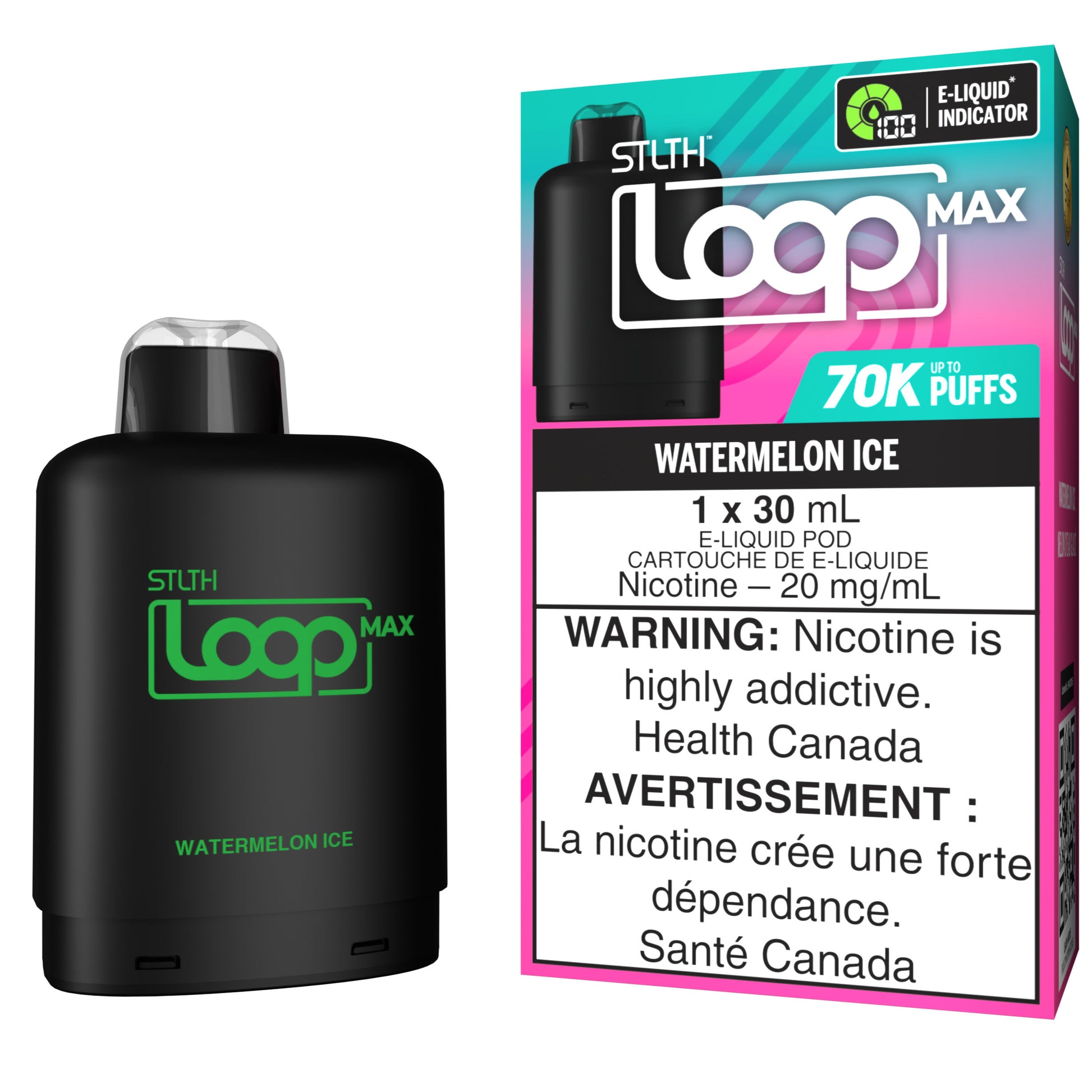 STLTH LOOP MAX 70K Pod Pack Watermelon Ice