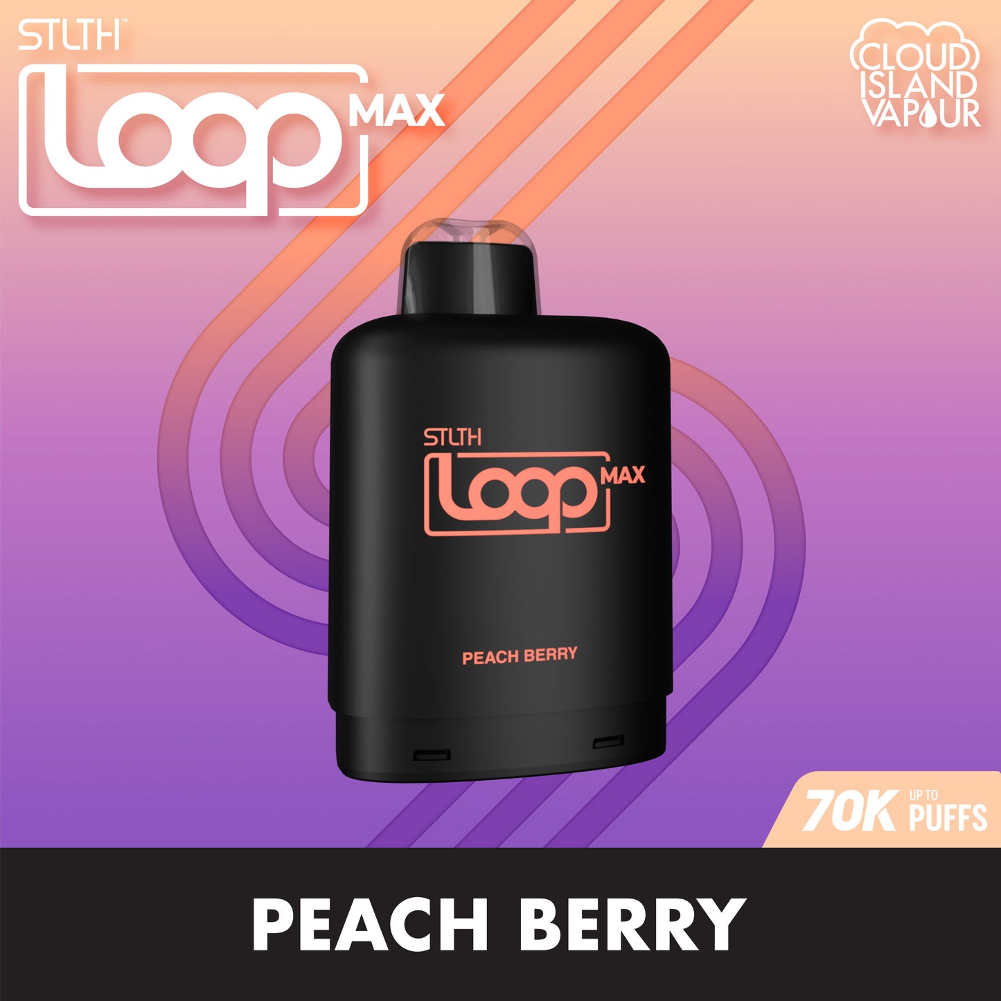 STLTH LOOP MAX 70K Pod Pack - Peach Berry