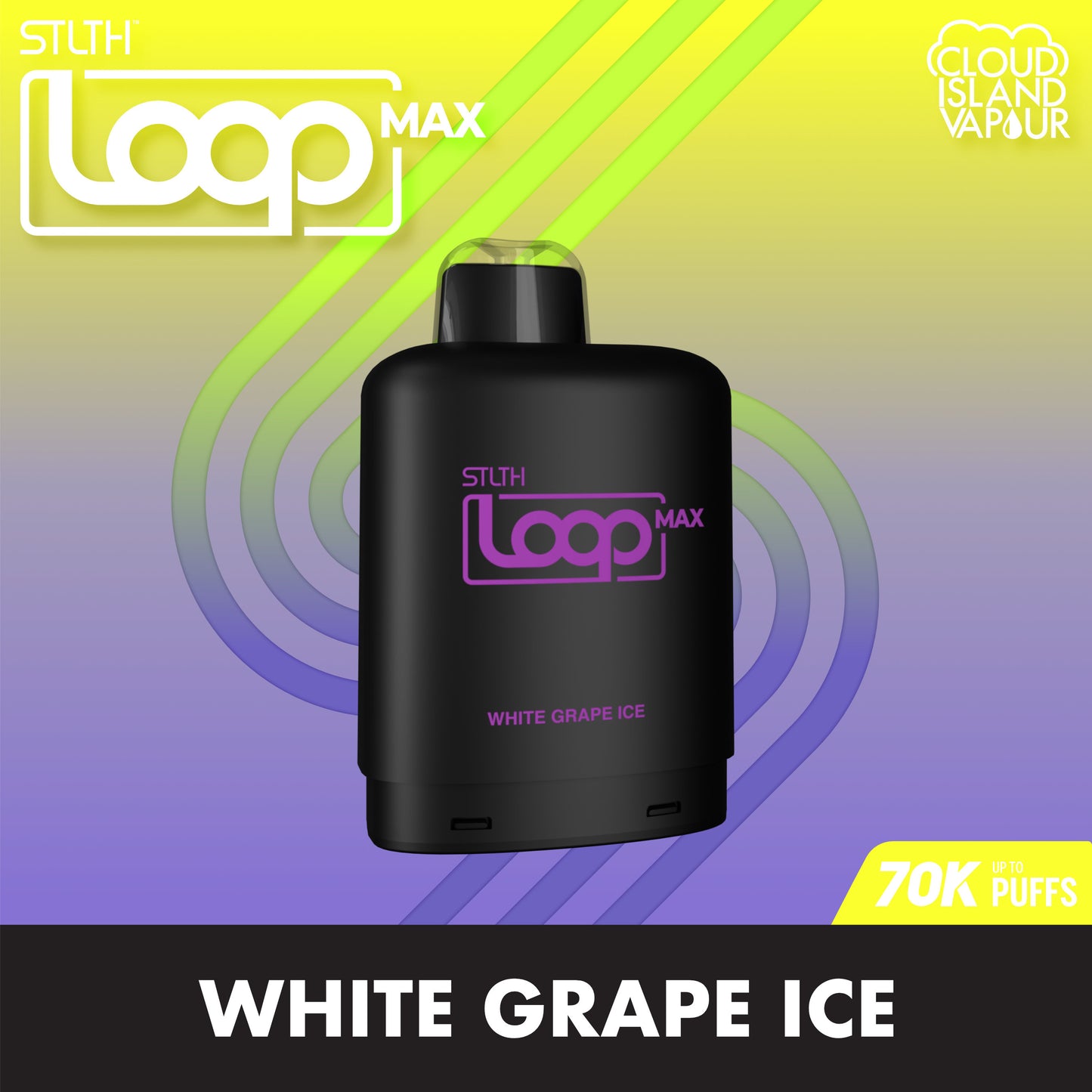 STLTH LOOP MAX 70K Pod Pack - White Grape Ice