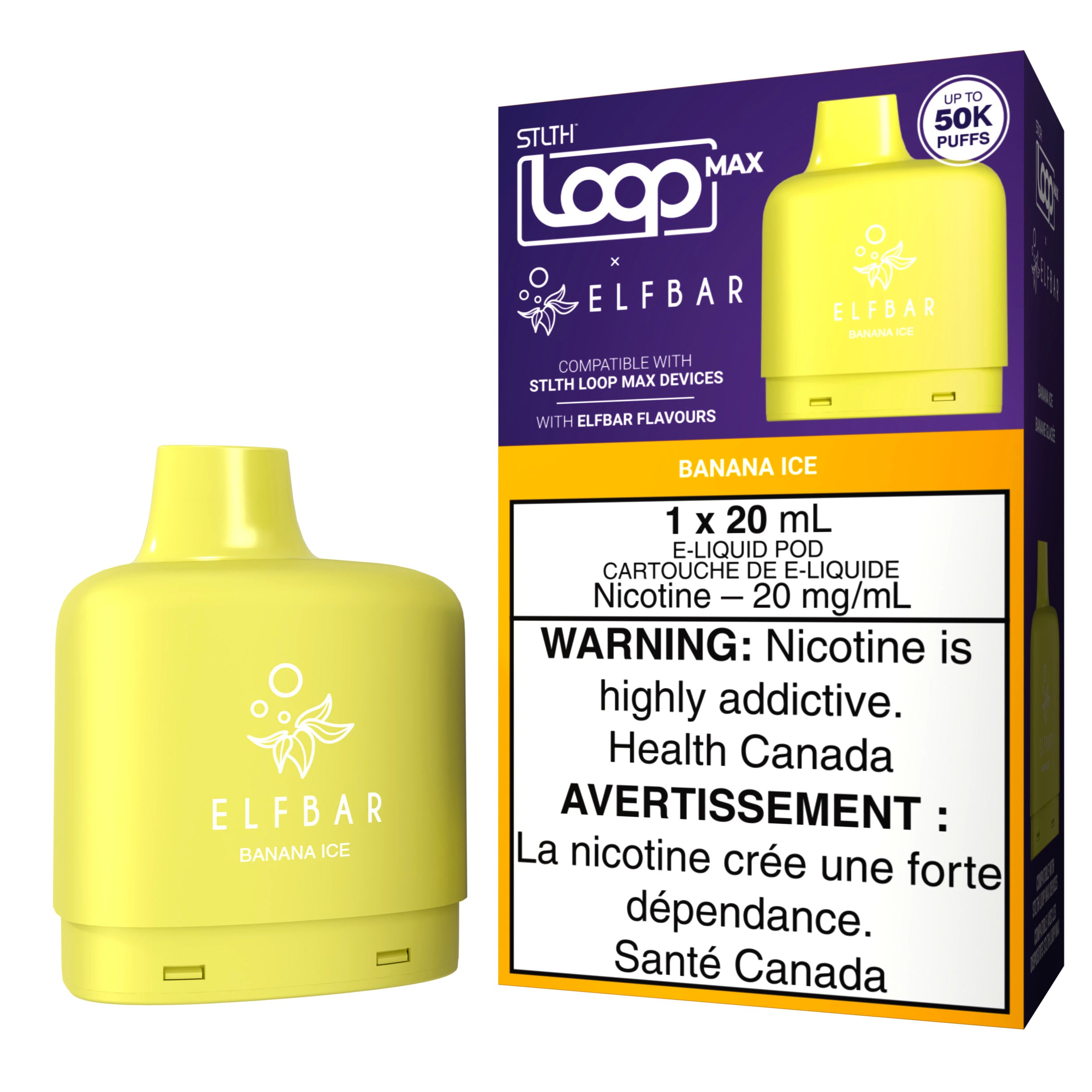 STLTH LOOP MAX X ELFBAR Pod Pack - Banana Ice – Cloud Island Vapour