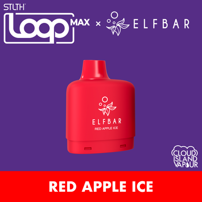 STLTH LOOP MAX X ELFBAR Pod Pack Red Apple Ice