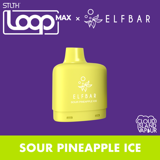 STLTH LOOP MAX X ELFBAR Pod Pack Sour Pineapple Ice