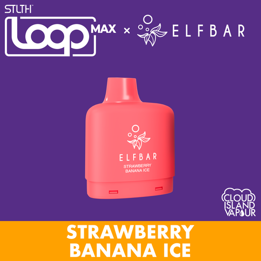 STLTH LOOP MAX X ELFBAR Pod Pack Strawberry Banana Ice
