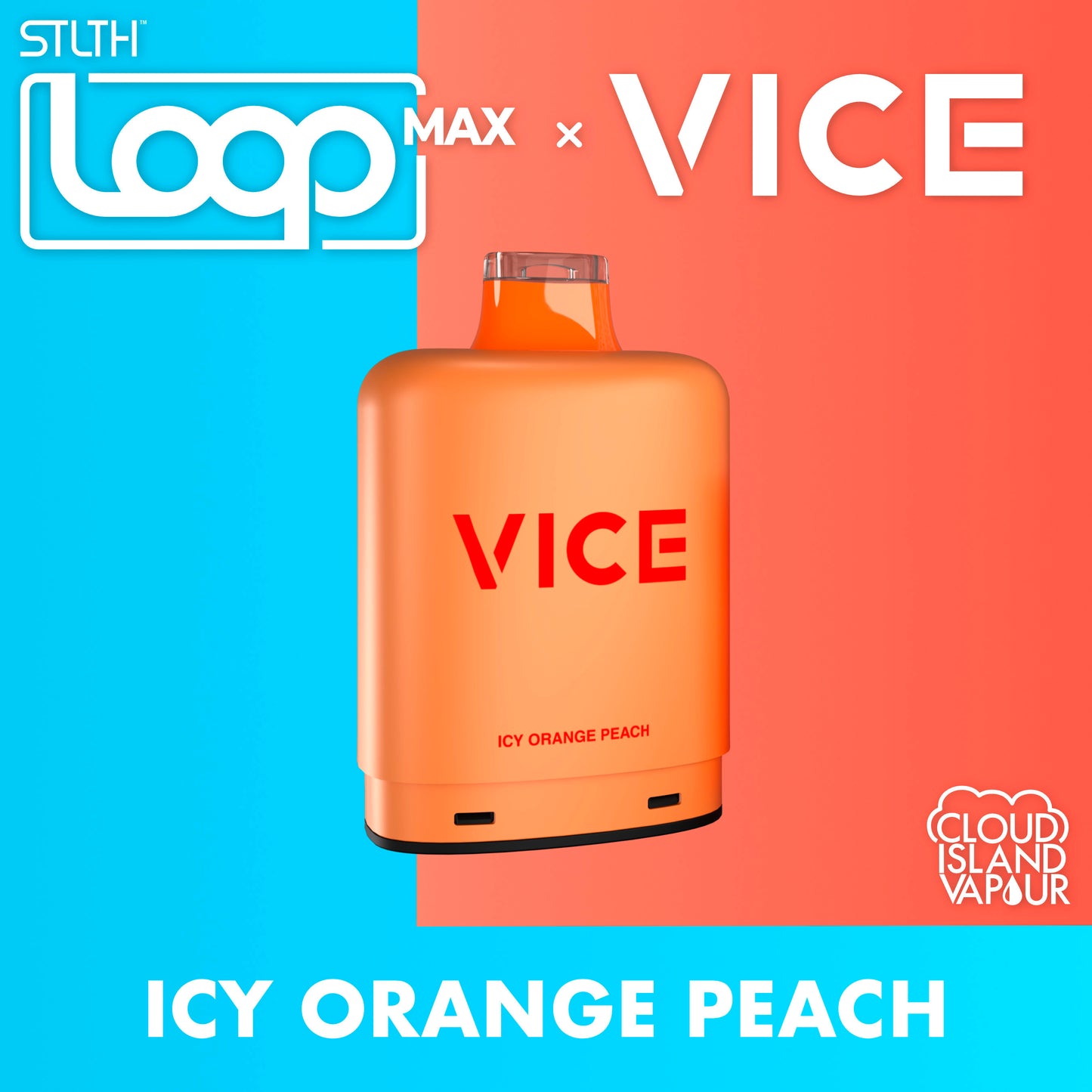 STLTH LOOP MAX X VICE Pod Pack Icy Orange Peach