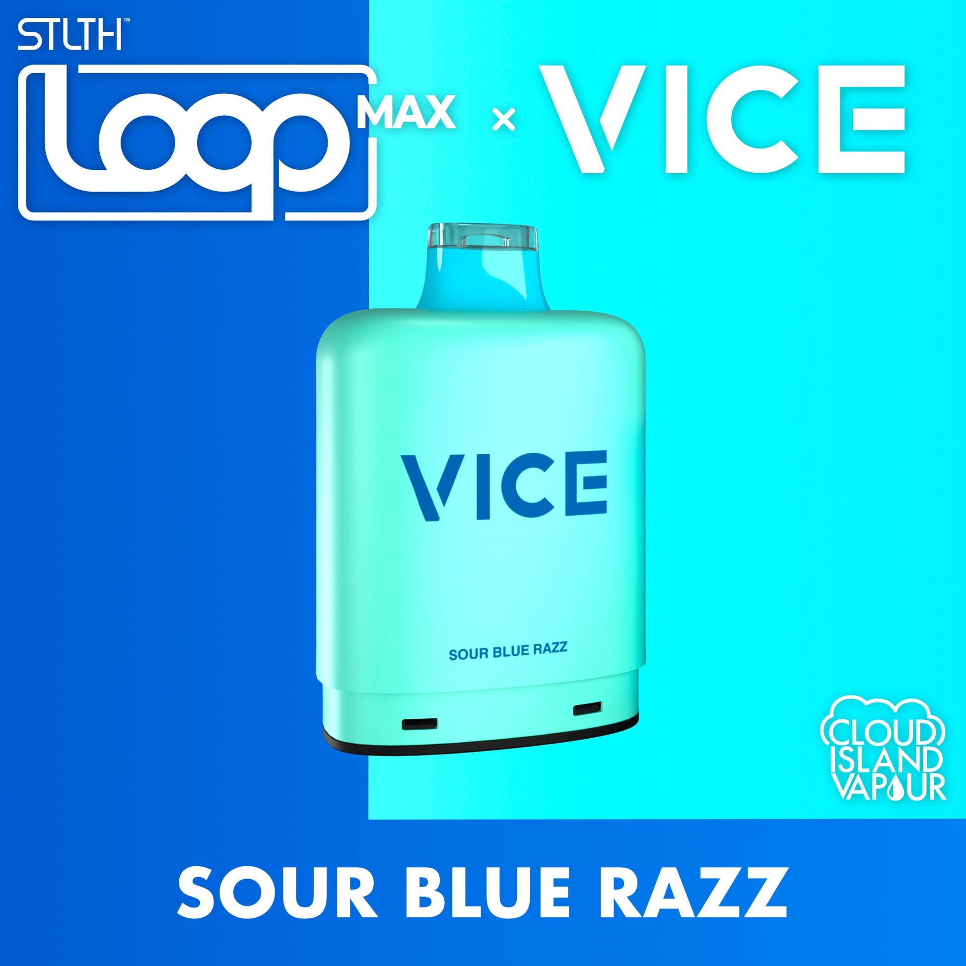 STLTH LOOP MAX X VICE Pod Pack - Sour Blue Razz Cloud Island Vapour STLTH LOOP MAX X VICE Pod Pack - Sour Blue Razz Cloud Island Vapour