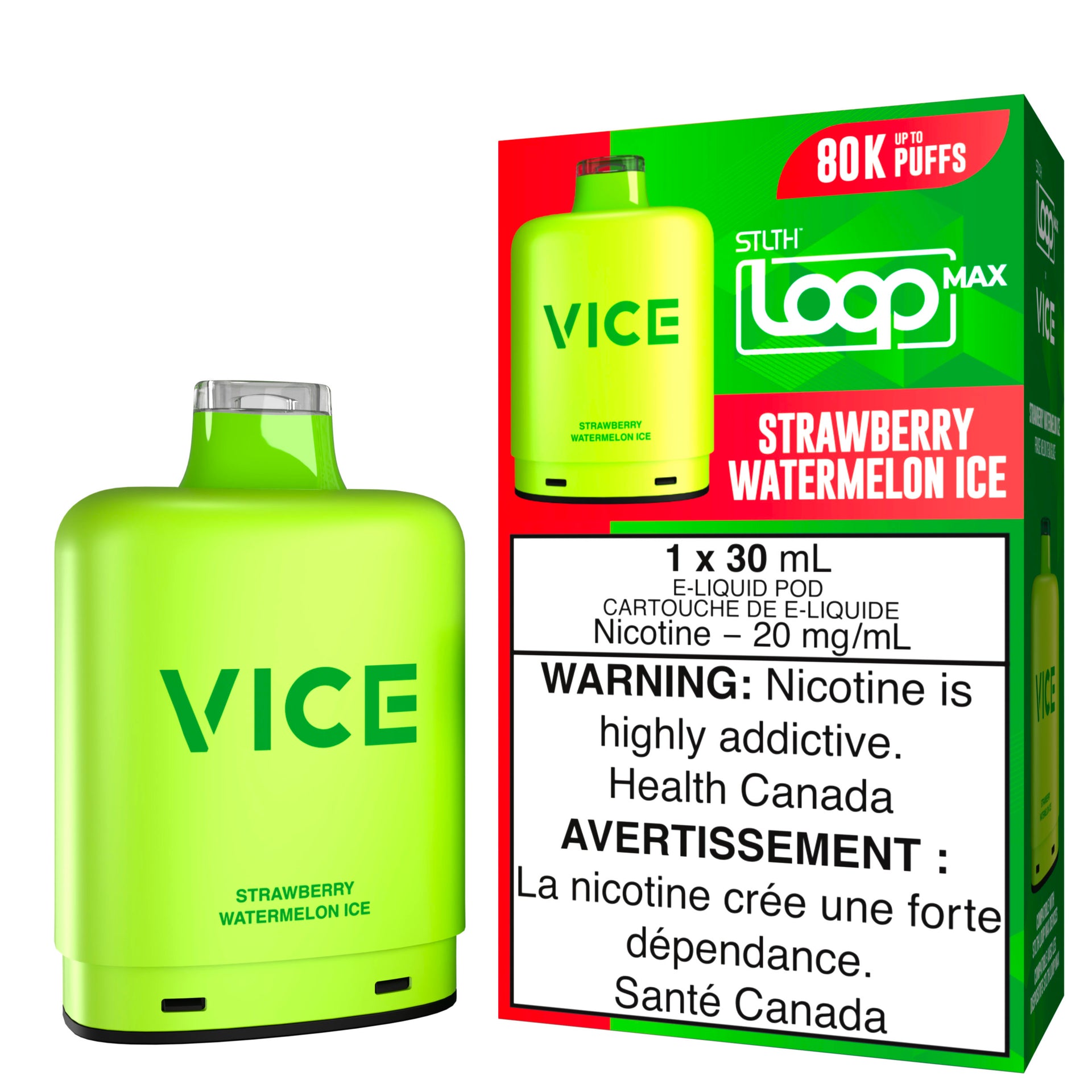 STLTH LOOP MAX X VICE Pod Pack - Strawberry Watermelon Ice  Cloud Island  Vapour