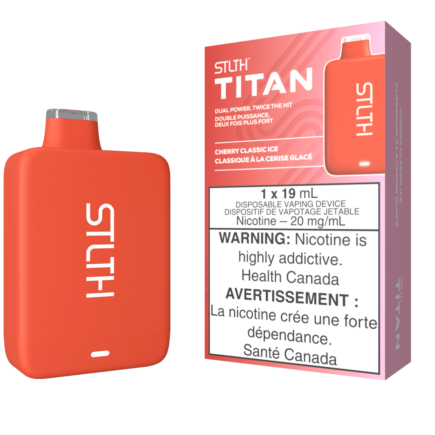 STLTH TITAN 10K Disposable Vape Cherry Classic Ice