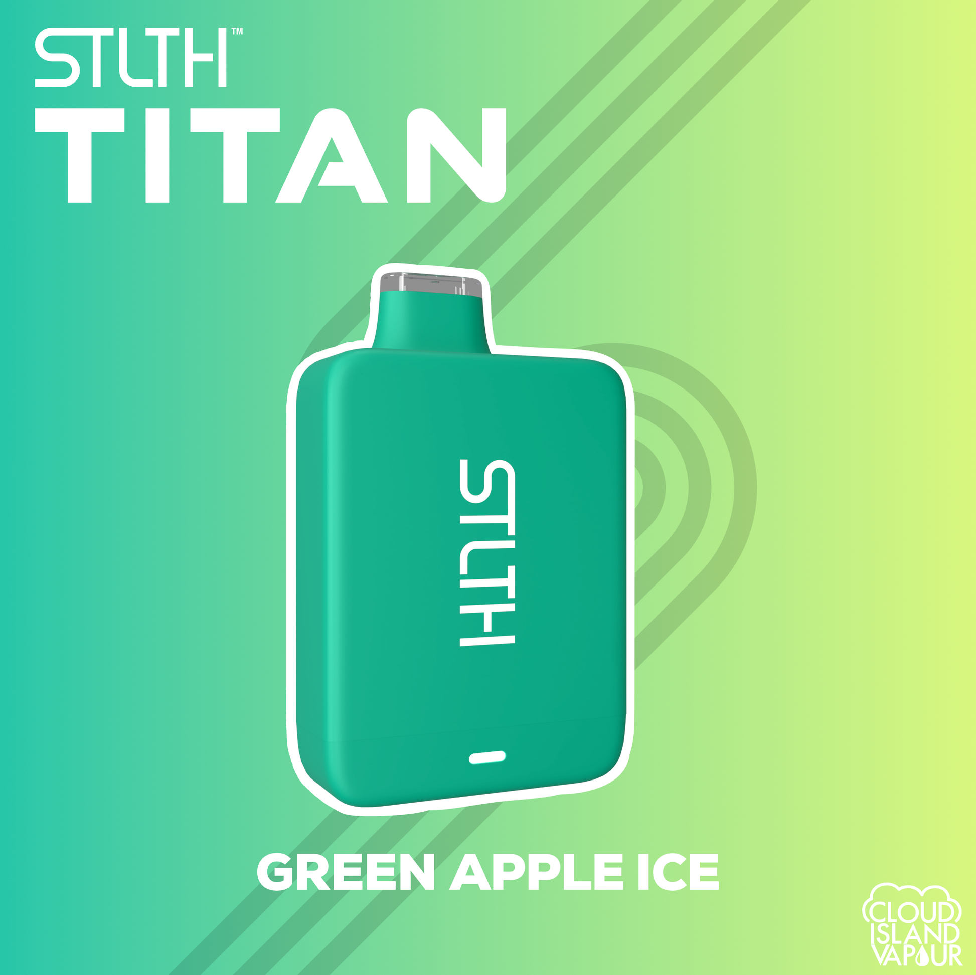 STLTH TITAN 10K Disposable Vape - Green Apple Ice Cloud Island Vapour STLTH TITAN 10K Disposable Vape - Green Apple Ice Cloud Island Vapour