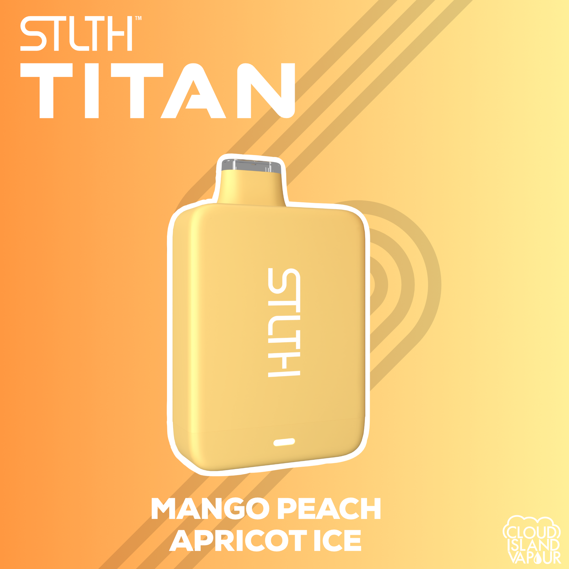 STLTH TITAN 10K Disposable Vape - Mango Peach Apricot Ice Cloud Island Vapour STLTH TITAN 10K Disposable Vape - Mango Peach Apricot Ice Cloud Island Vapour