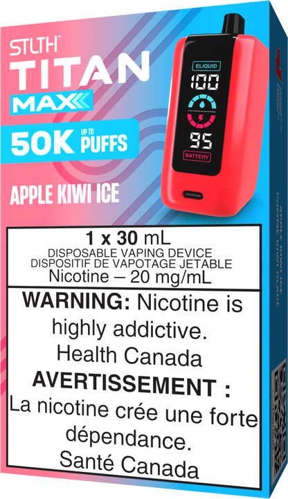 STLTH TITAN MAX Disposable Apple Kiwi Ice