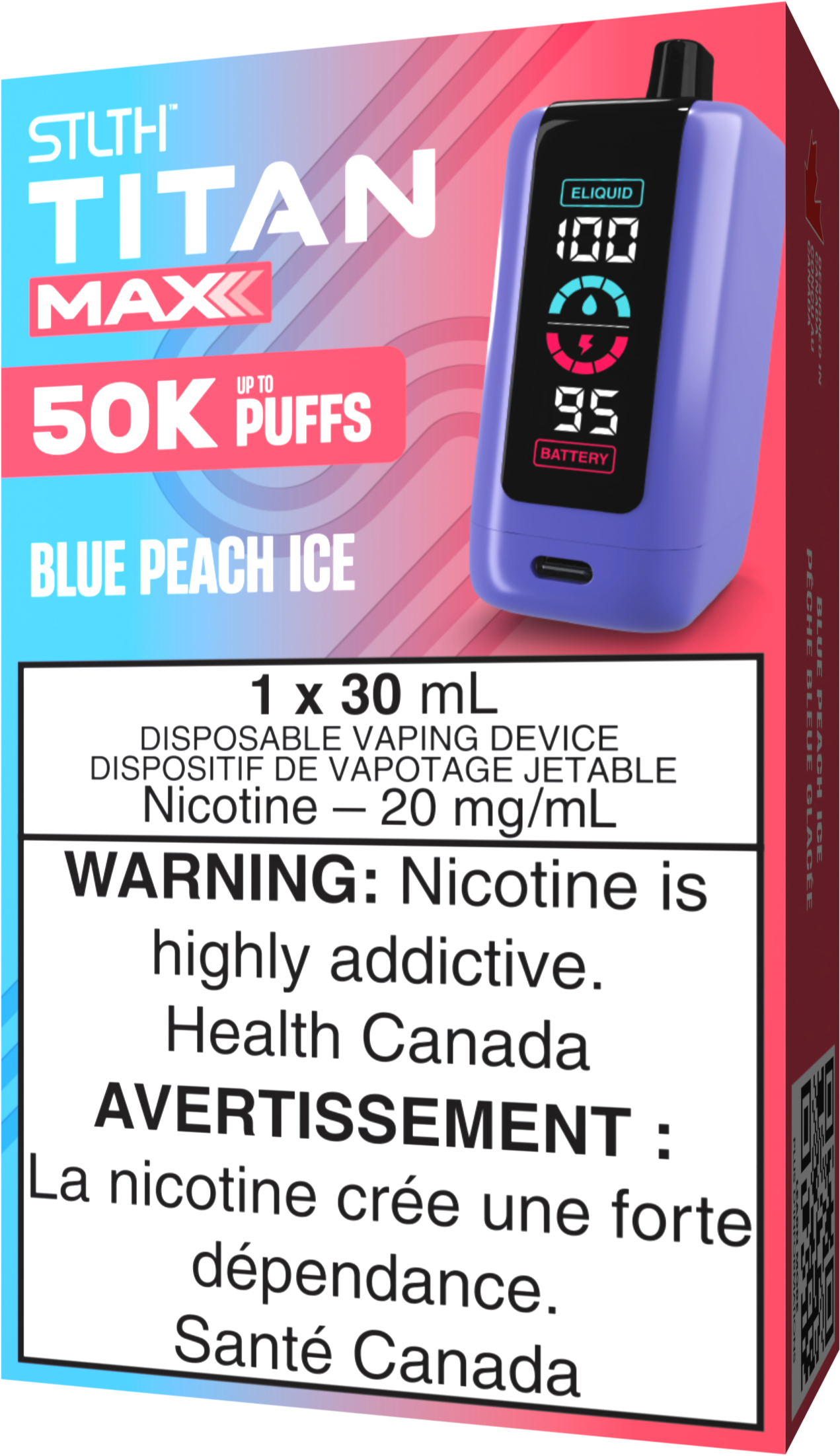 STLTH TITAN MAX Disposable Blue Peach Ice