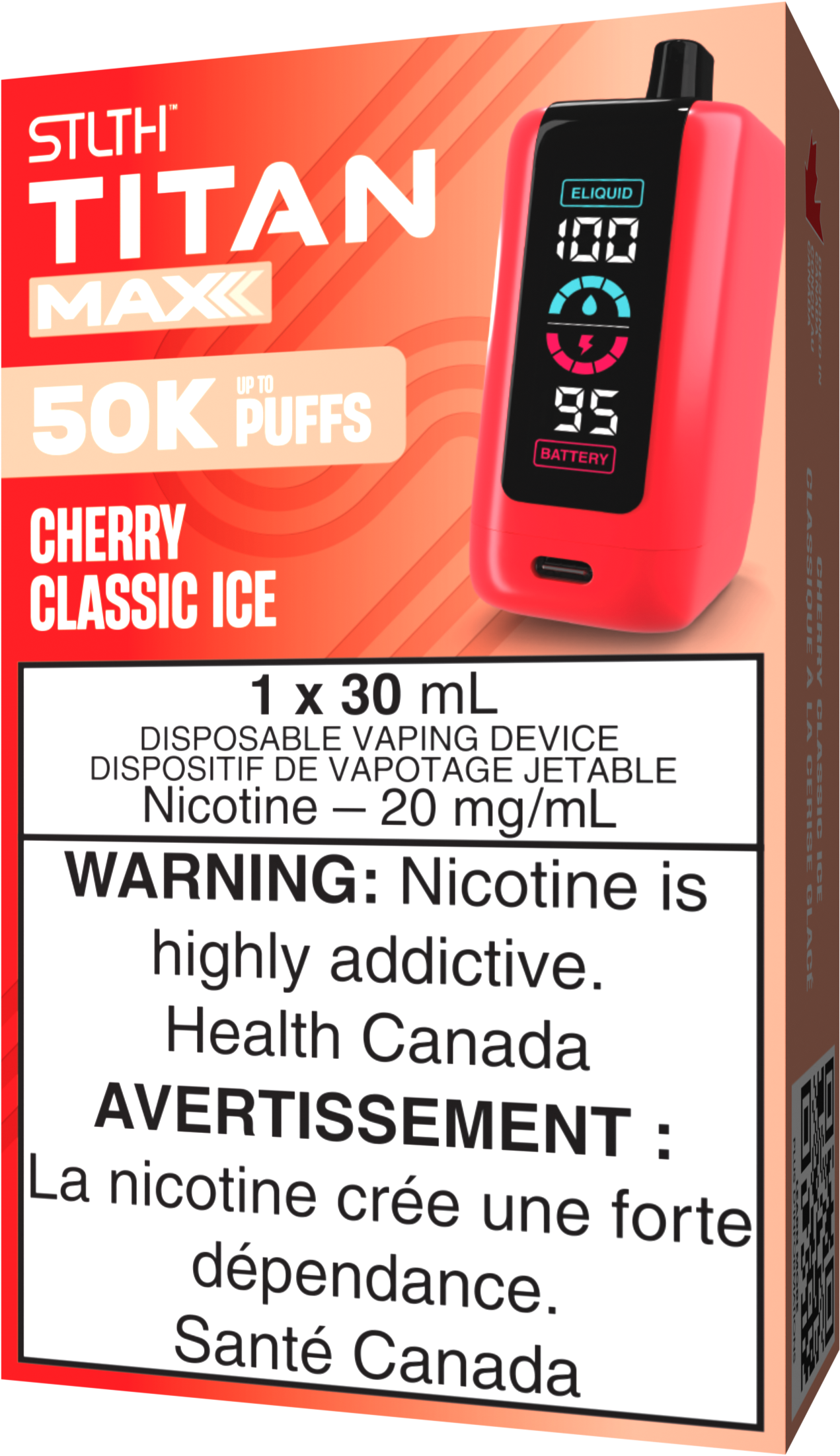 STLTH TITAN MAX Disposable Cherry Classic Ice