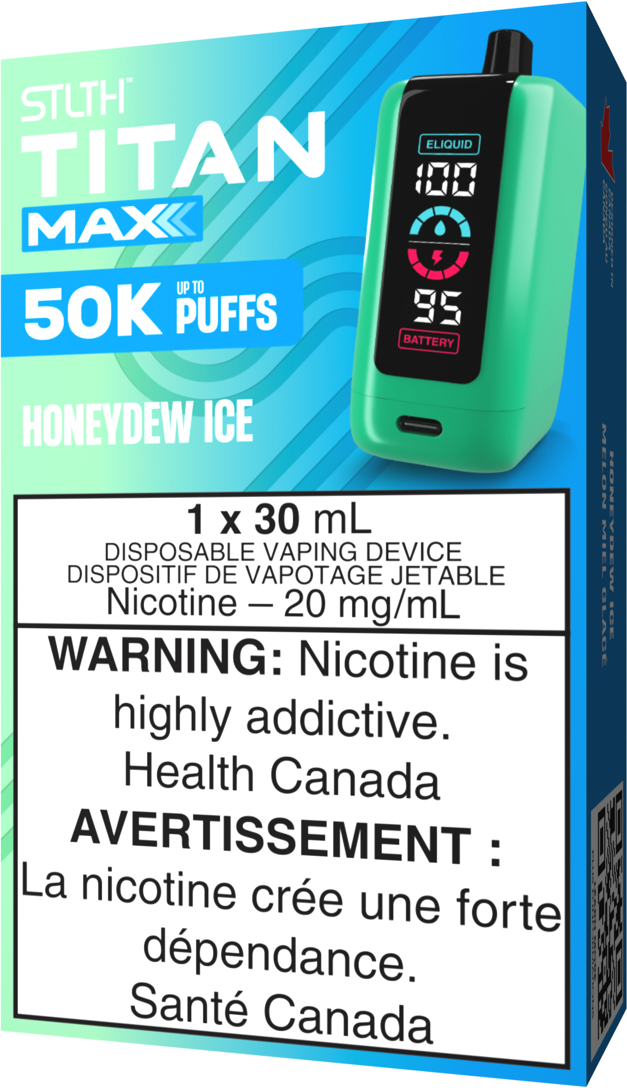 STLTH TITAN MAX Disposable Honeydew Ice