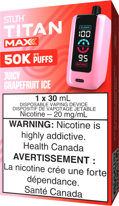 STLTH TITAN MAX Disposable Juicy Grapefruit Ice