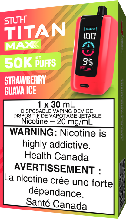 STLTH TITAN MAX Disposable Strawberry Guava Ice
