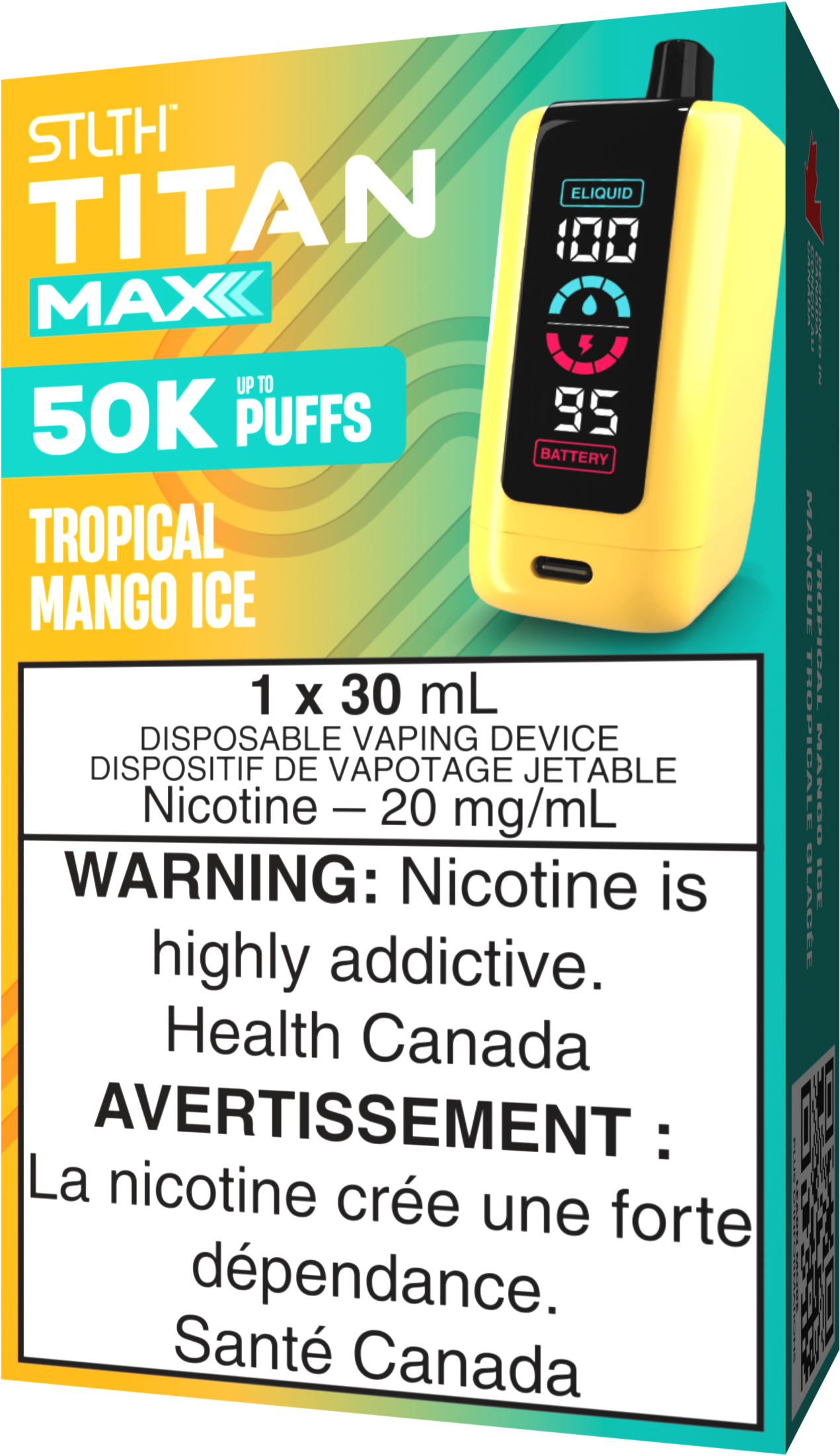 STLTH TITAN MAX Disposable Tropical Mango Ice