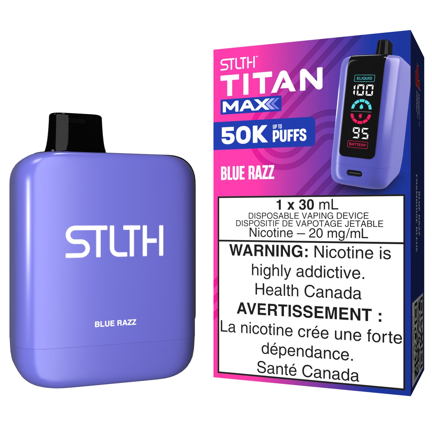 STLTH TITAN MAX Disposable Vape Blue Razz