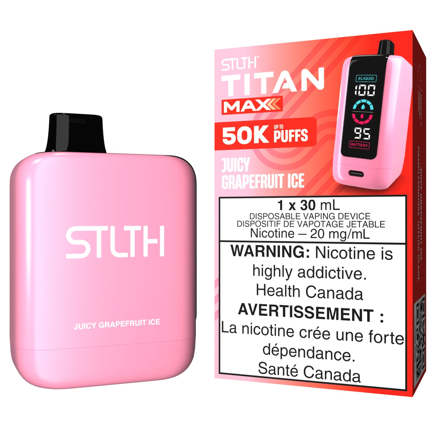 STLTH TITAN MAX Disposable Vape Juicy Grapefruit Ice