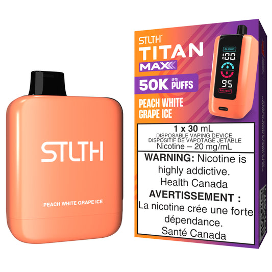 STLTH TITAN MAX Disposable Vape Peach White Grape Ice