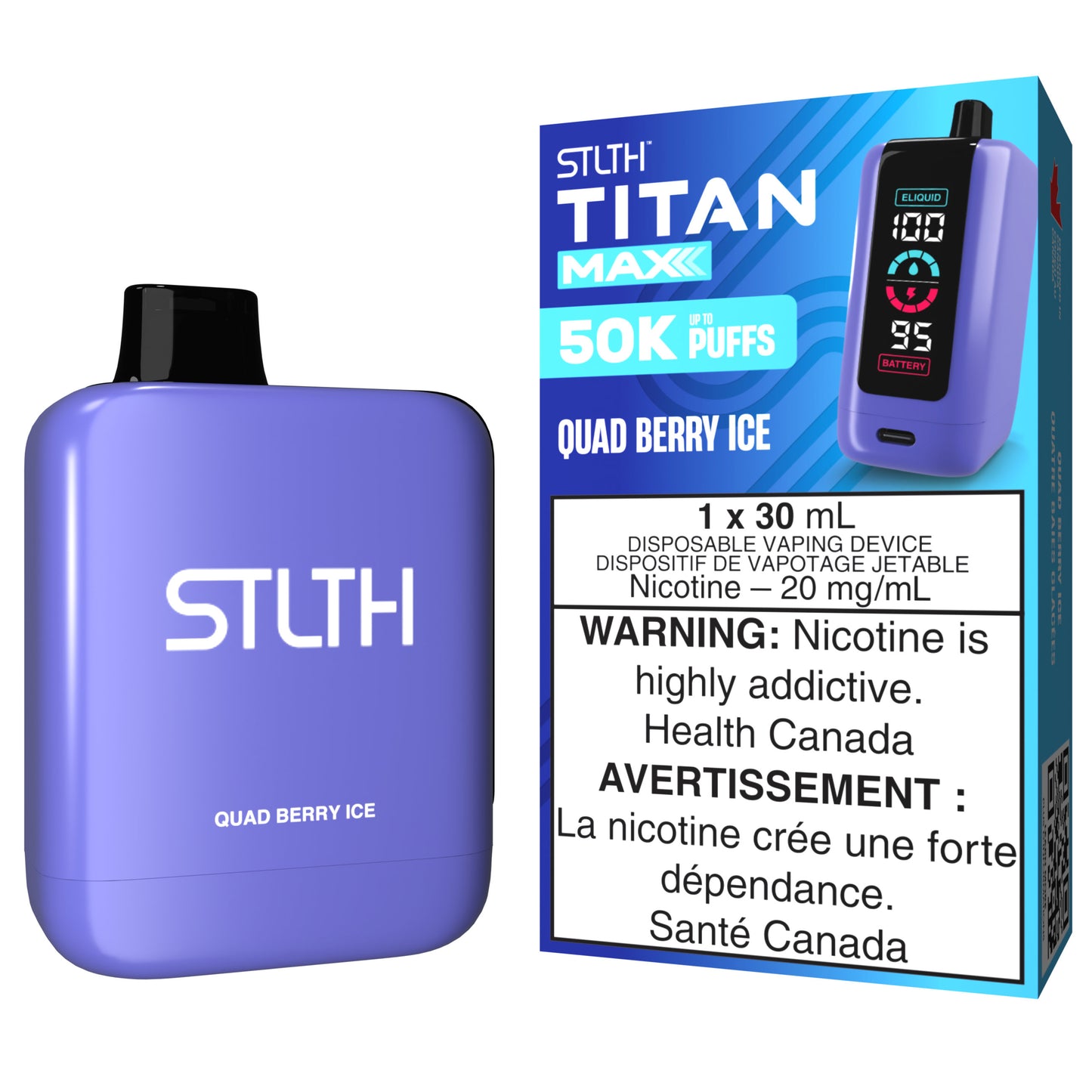 STLTH TITAN MAX Disposable Vape Quad Berry Ice