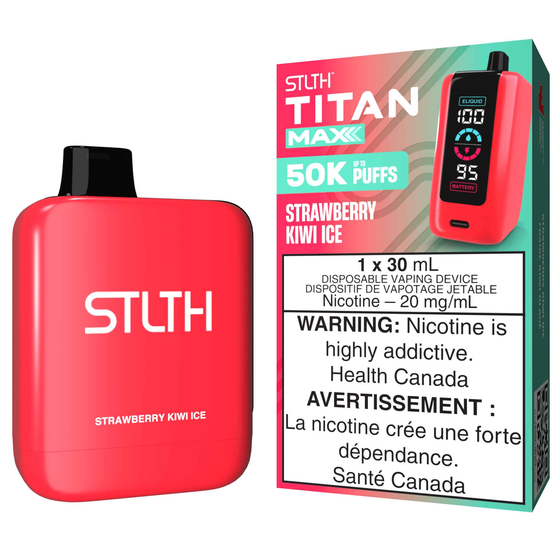 STLTH TITAN MAX Disposable Vape Strawberry Kiwi Ice