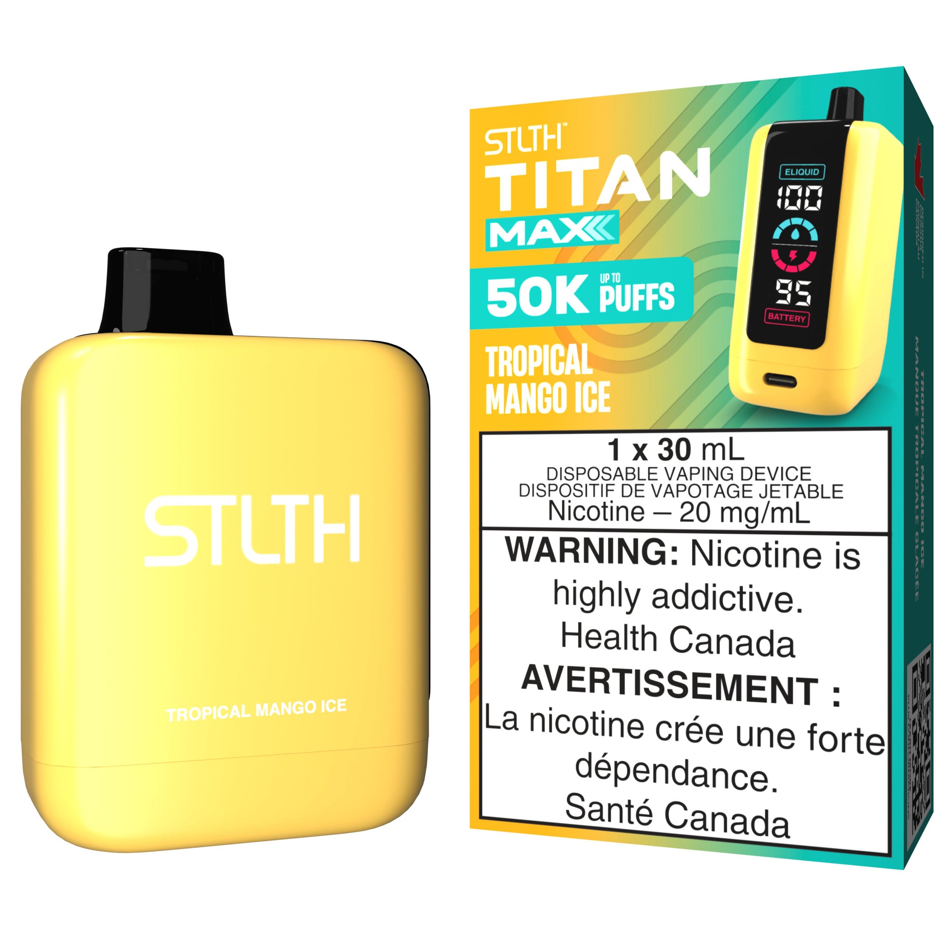 STLTH TITAN MAX Disposable Vape Tropical Mango Ice