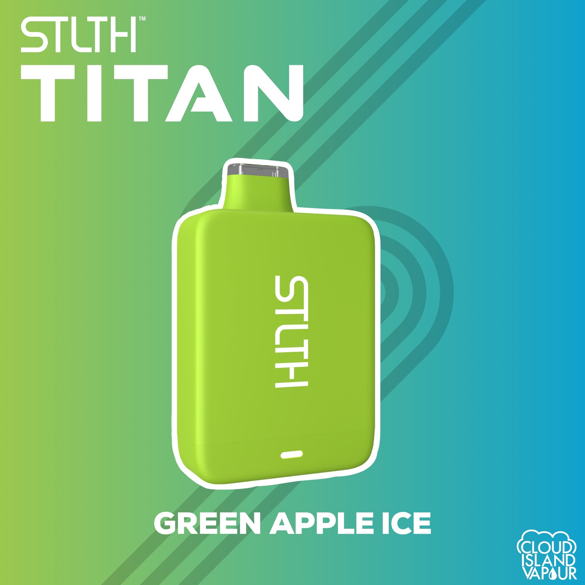 STLTH TITAN 10K Disposable Vape - Green Apple Ice Cloud Island Vapour STLTH TITAN 10K Disposable Vape - Green Apple Ice Cloud Island Vapour