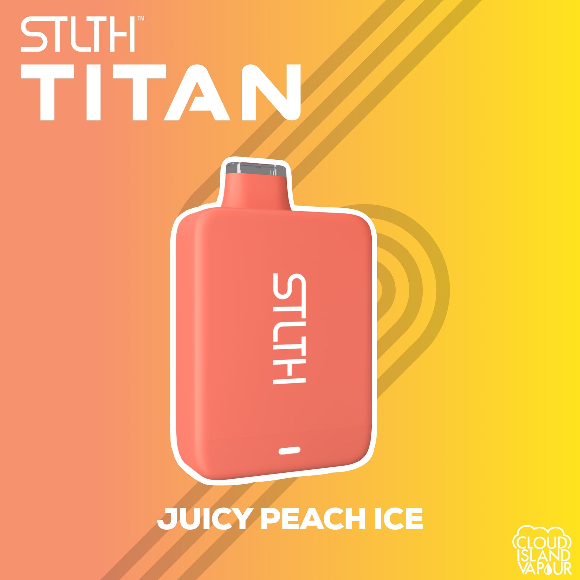 Juicy Peach Ice STLTH Titan 10k Disposable Vape. 10000 Puffs STLTH Disposable