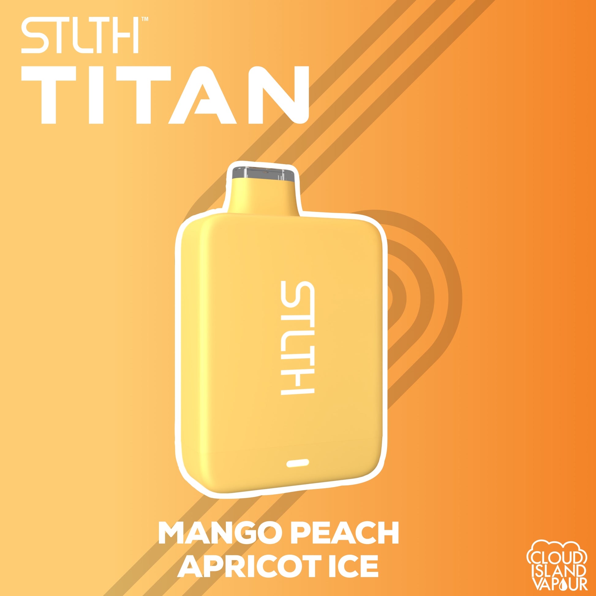 Mango Peach Apricot Ice STLTH Titan 10k Disposable Vape. 10000 Puffs STLTH Disposable