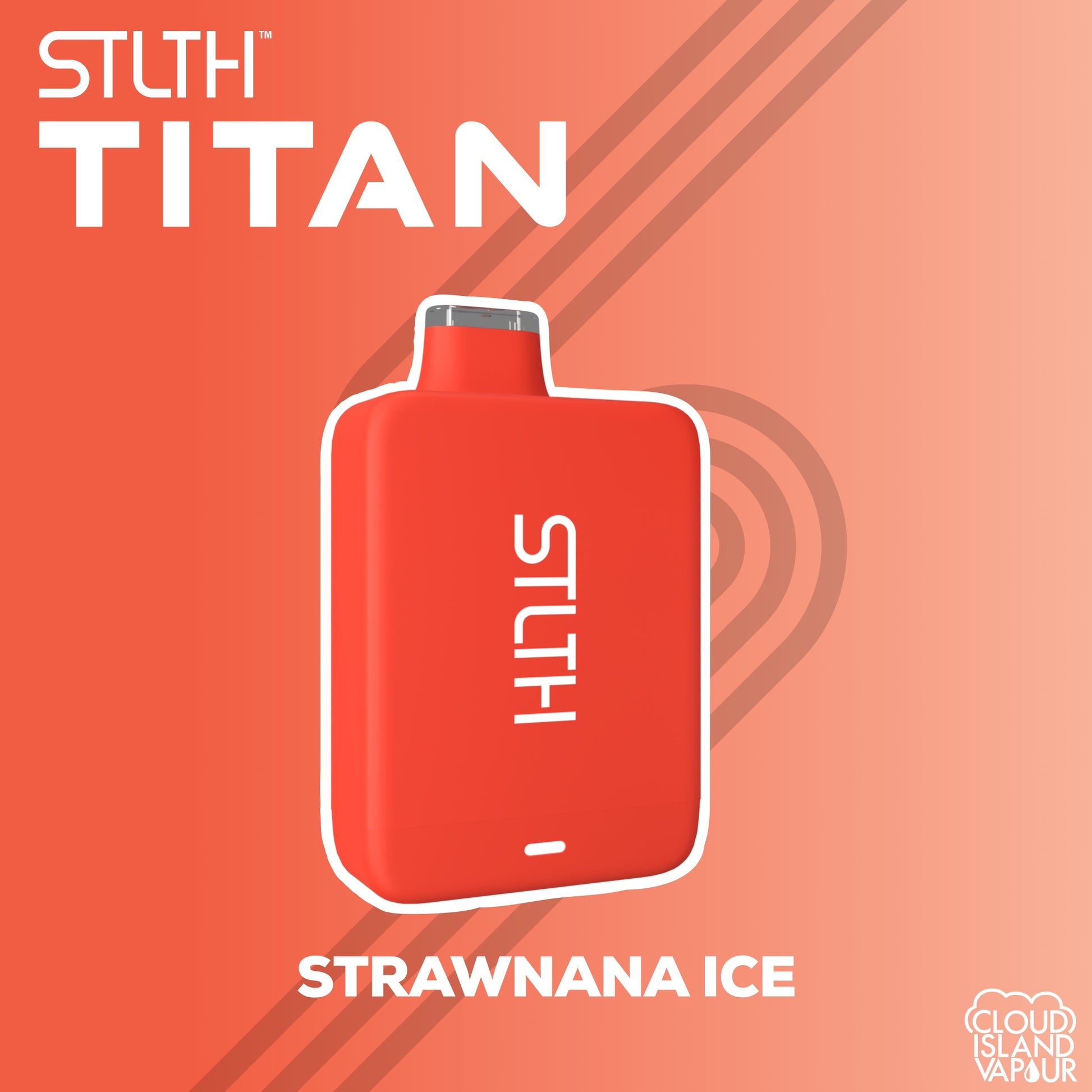 Strawnana Ice STLTH Titan 10k Disposable Vape. 10000 Puffs STLTH Disposable