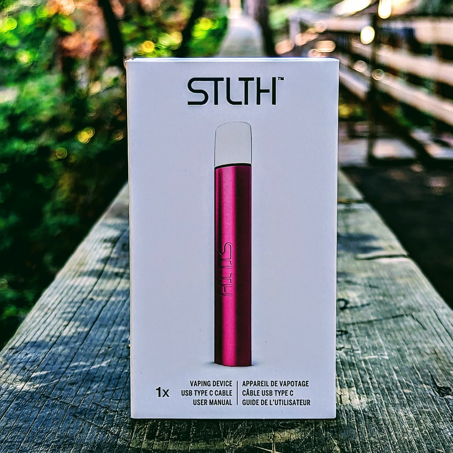 STLTH Type-C Vaping Device in the colour Fuchsia Pink