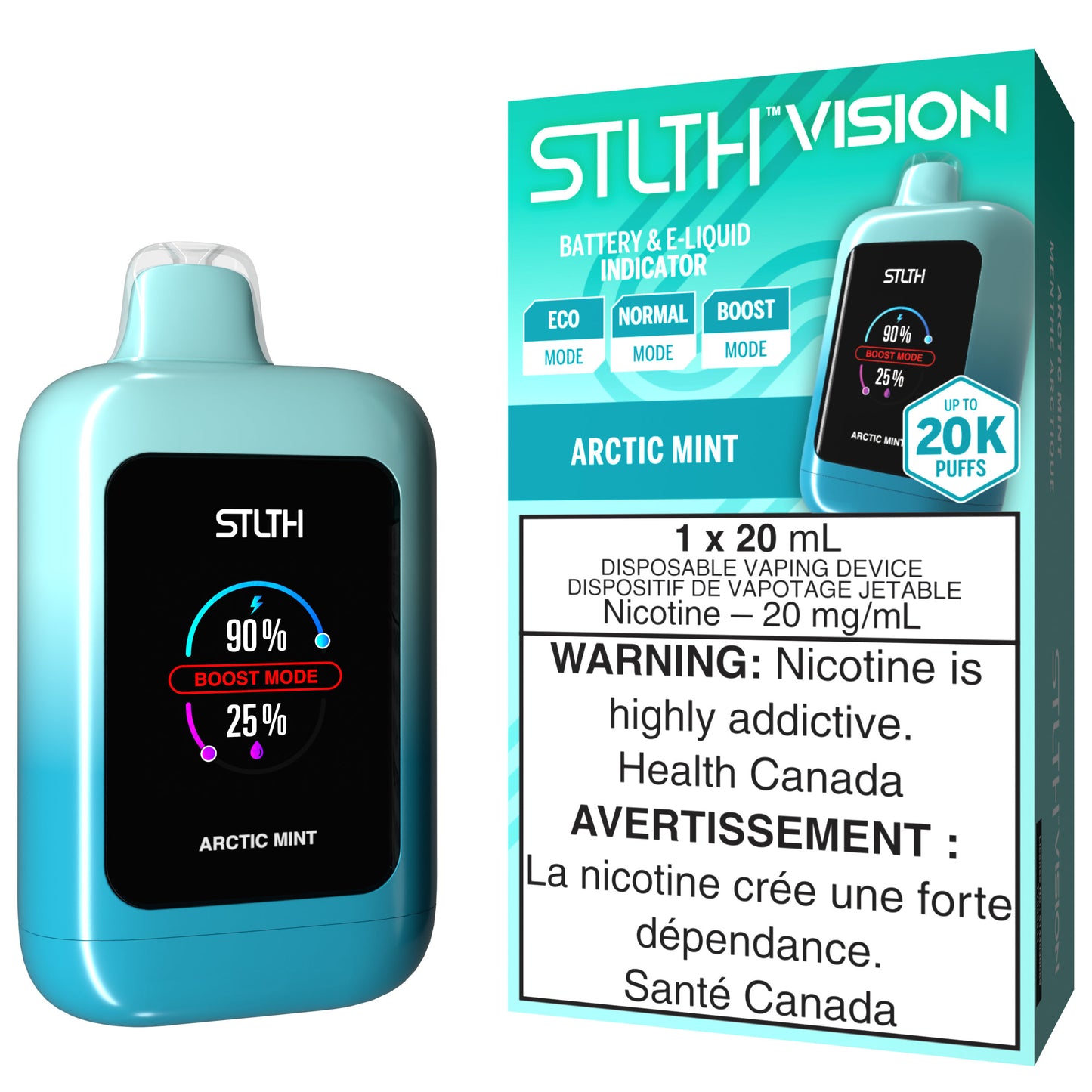 STLTH VISION 20K Disposable Vape Arctic Mint