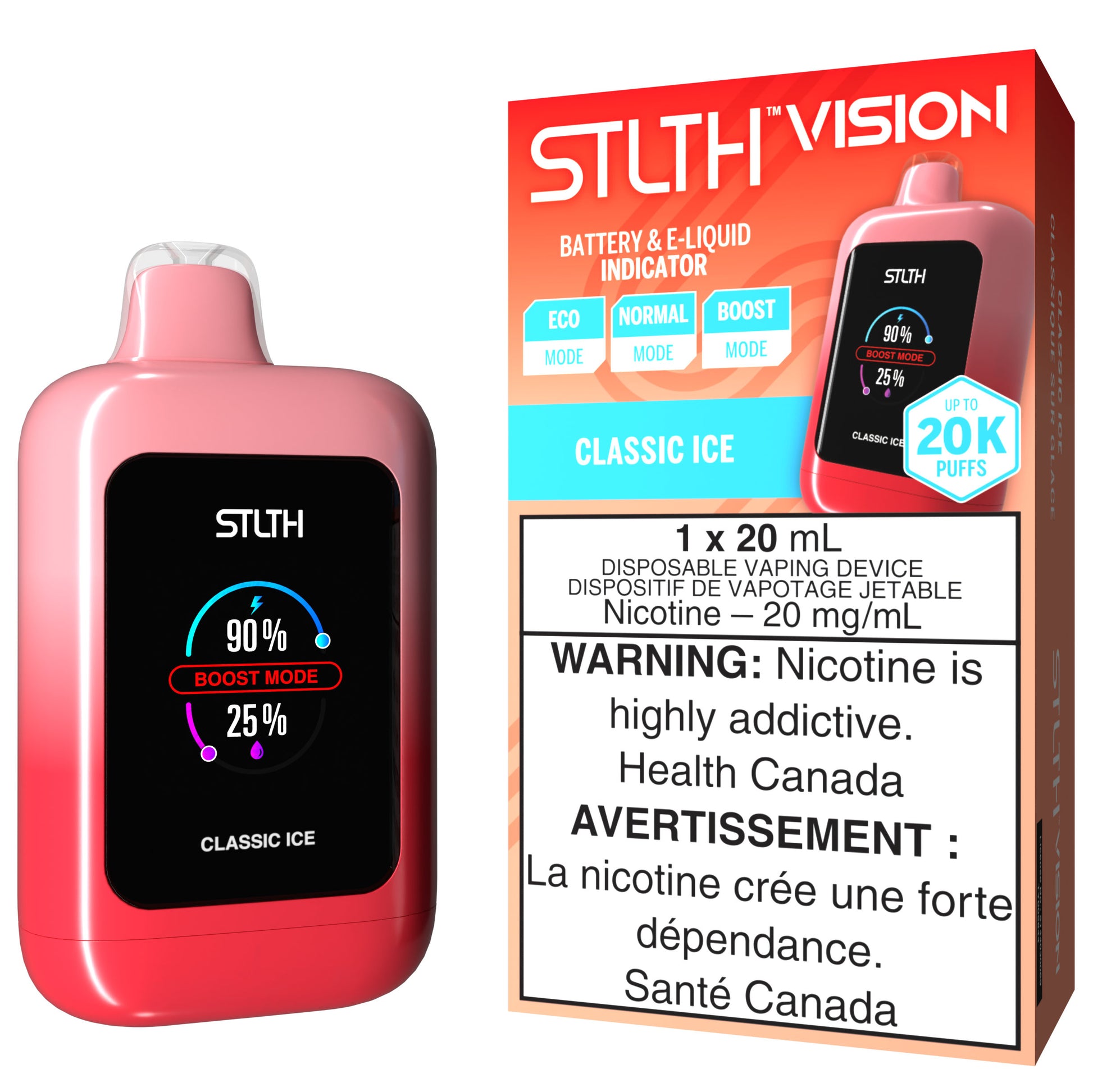 STLTH VISION 20K Disposable Vape Classic Ice