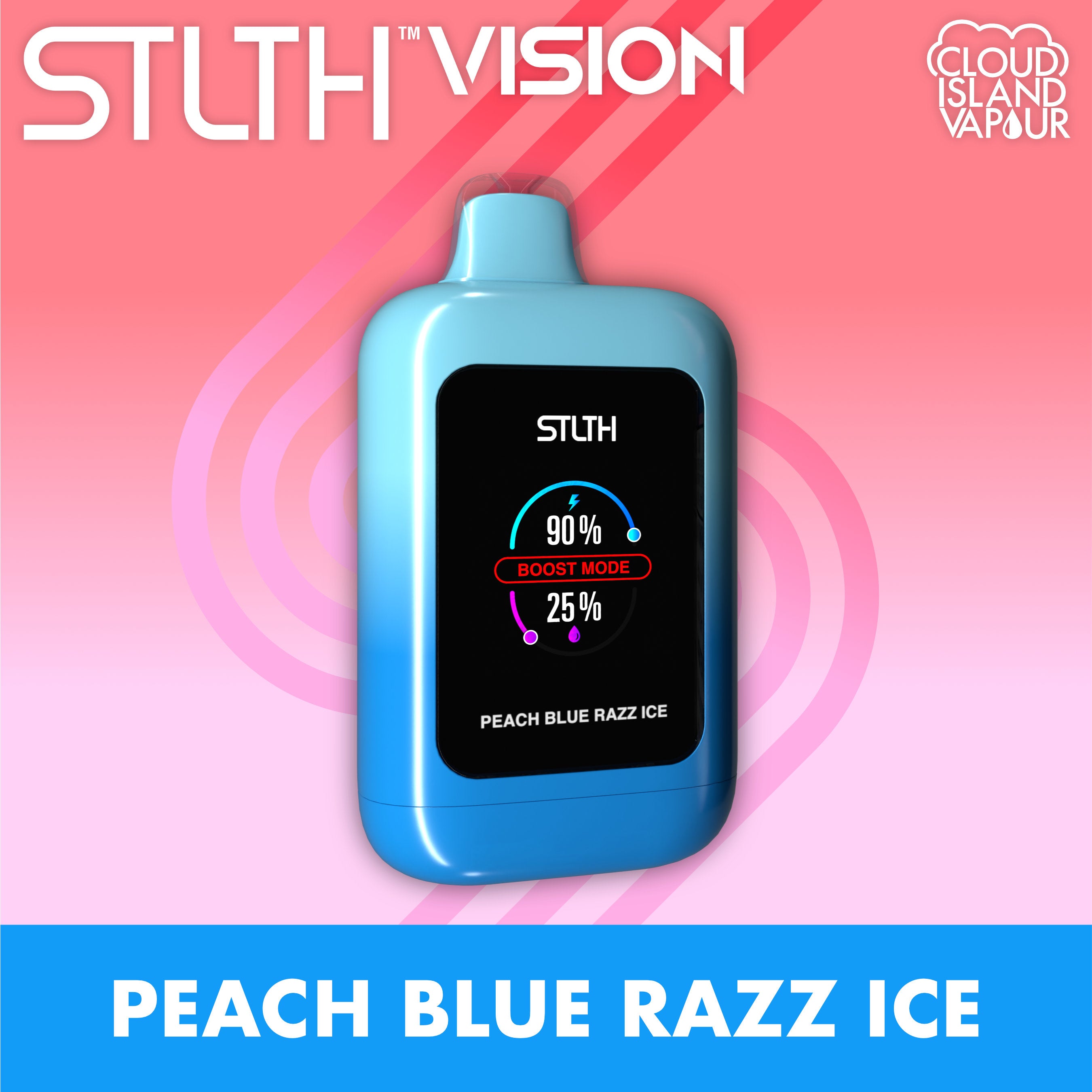 STLTH VISION Disposable Vape - Peach Blue Razz Ice – Cloud Island Vapour