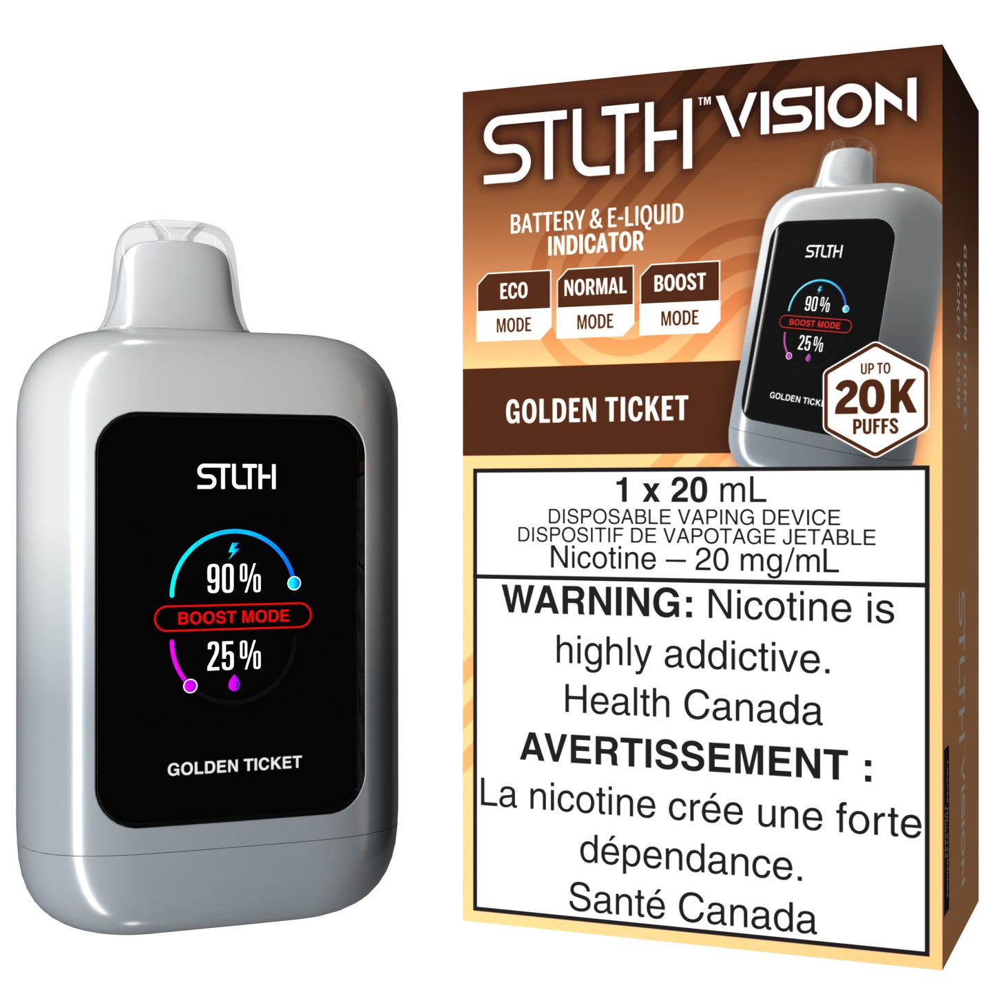 STLTH VISION 20K Disposable Vape Golden Ticket