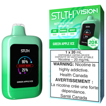 STLTH VISION 20K Disposable Vape Green Apple Ice