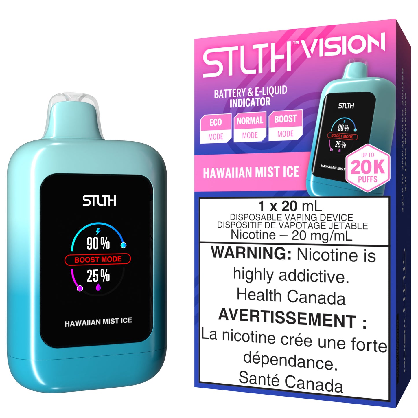 STLTH VISION 20K Disposable Vape Hawaiian Mist Ice